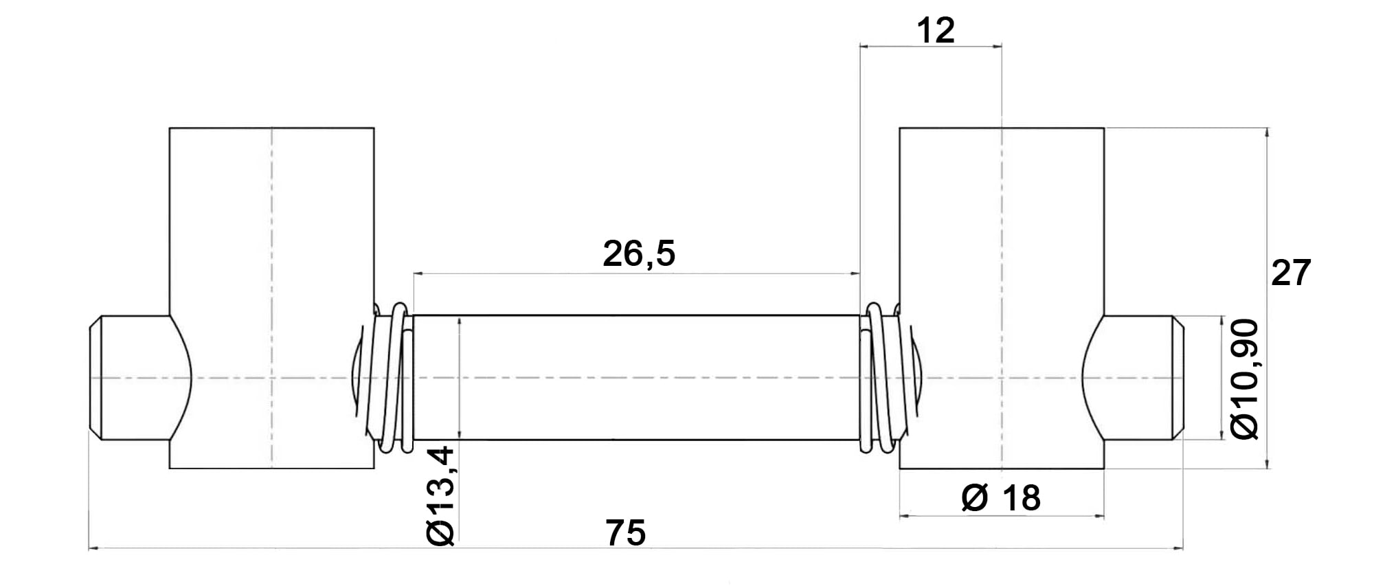 Conector Prolongador 180 Graus - Perfil Base 40