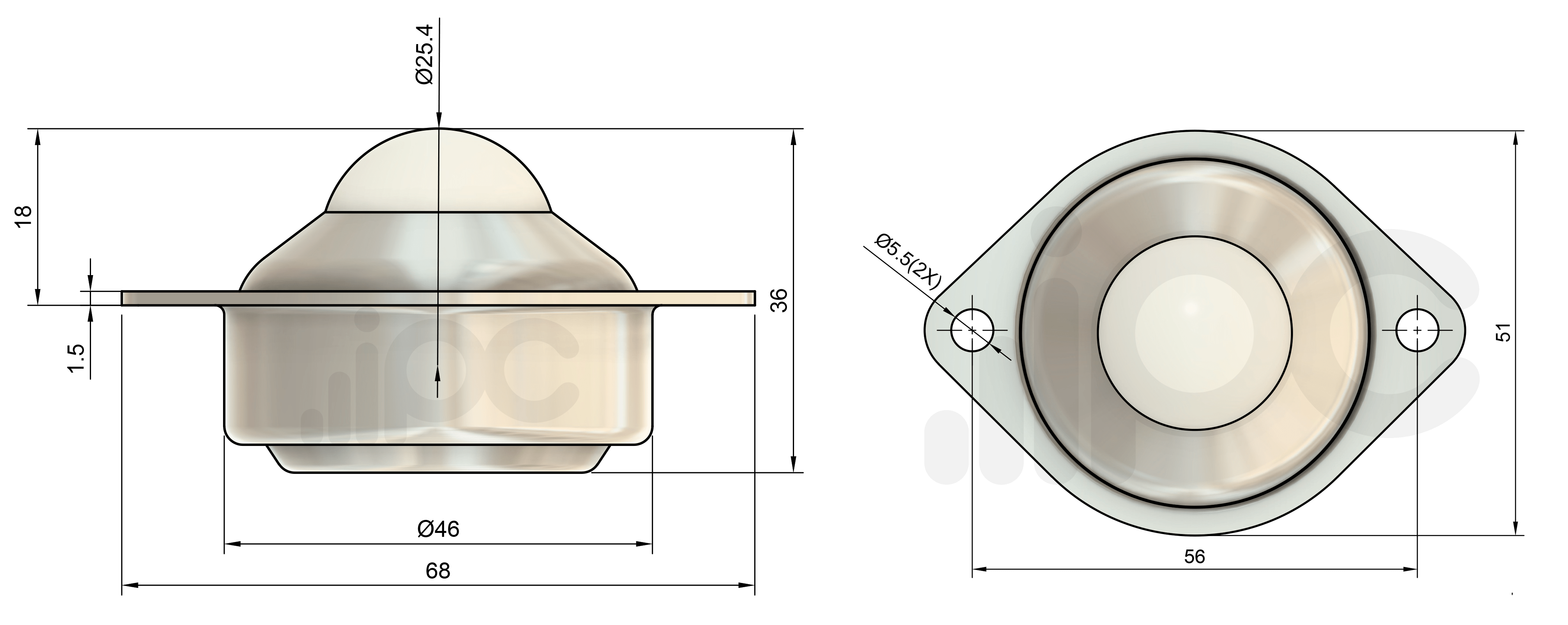 Esfera Transferidora 443 em nylon