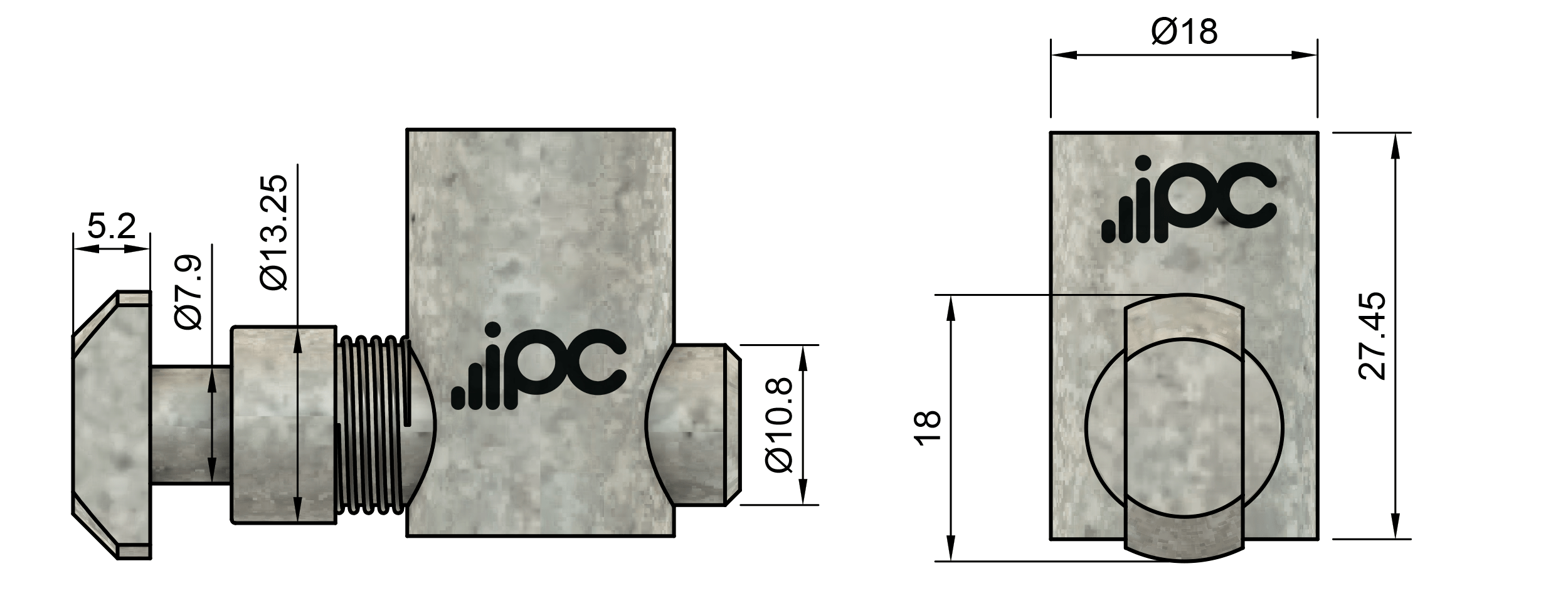 Conector Fresado Vertical - Perfil Base 40