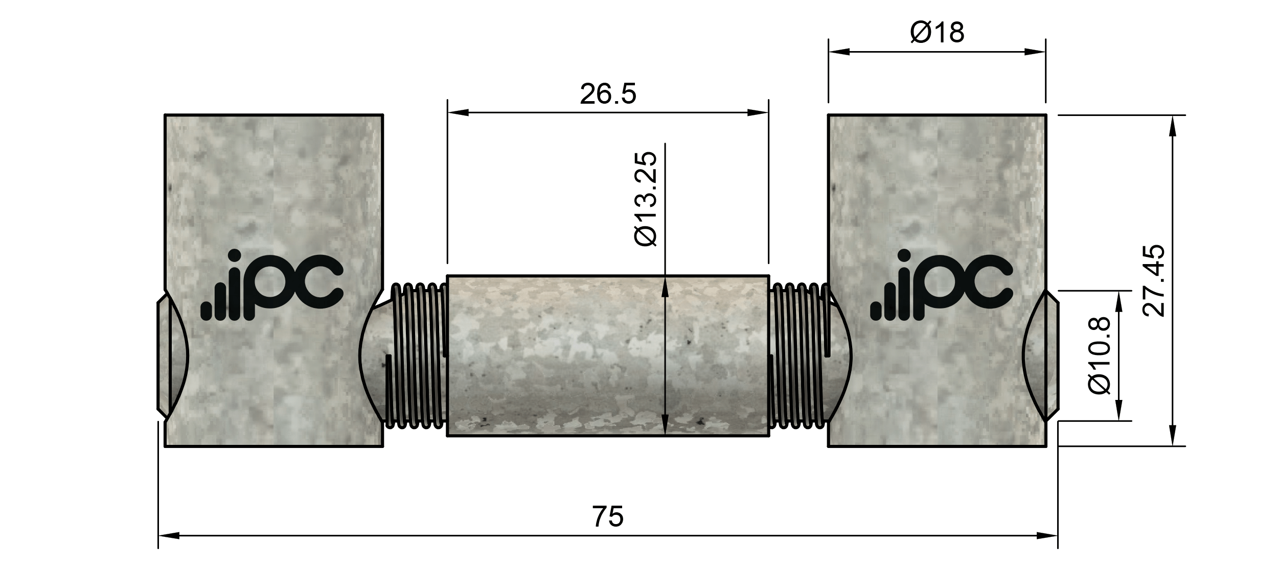 Conector Prolongador 180 Graus - Perfil Base 40