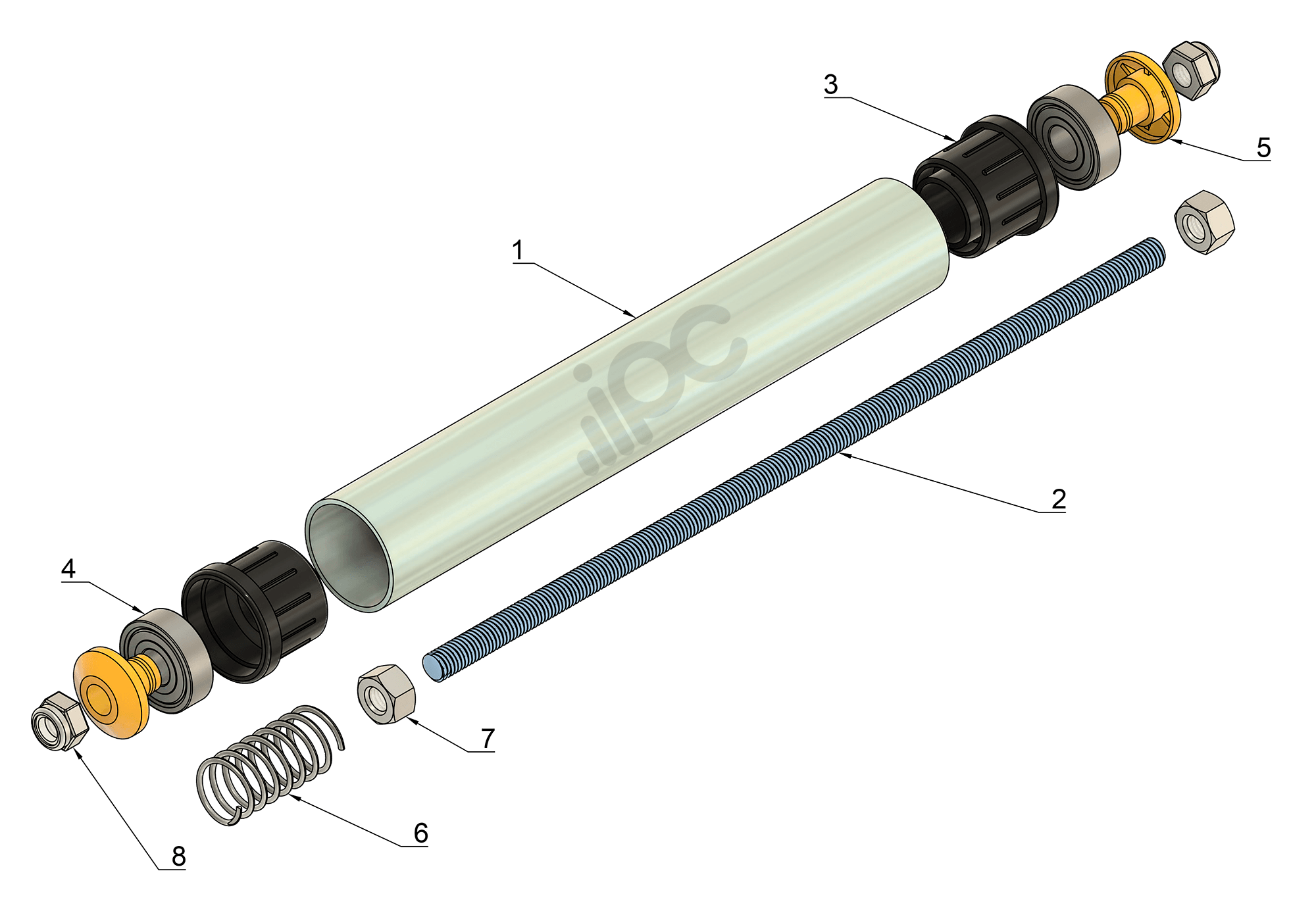 Informações adicionais sobre o rolete de Aço com diâmetro de 31,7 milimetros