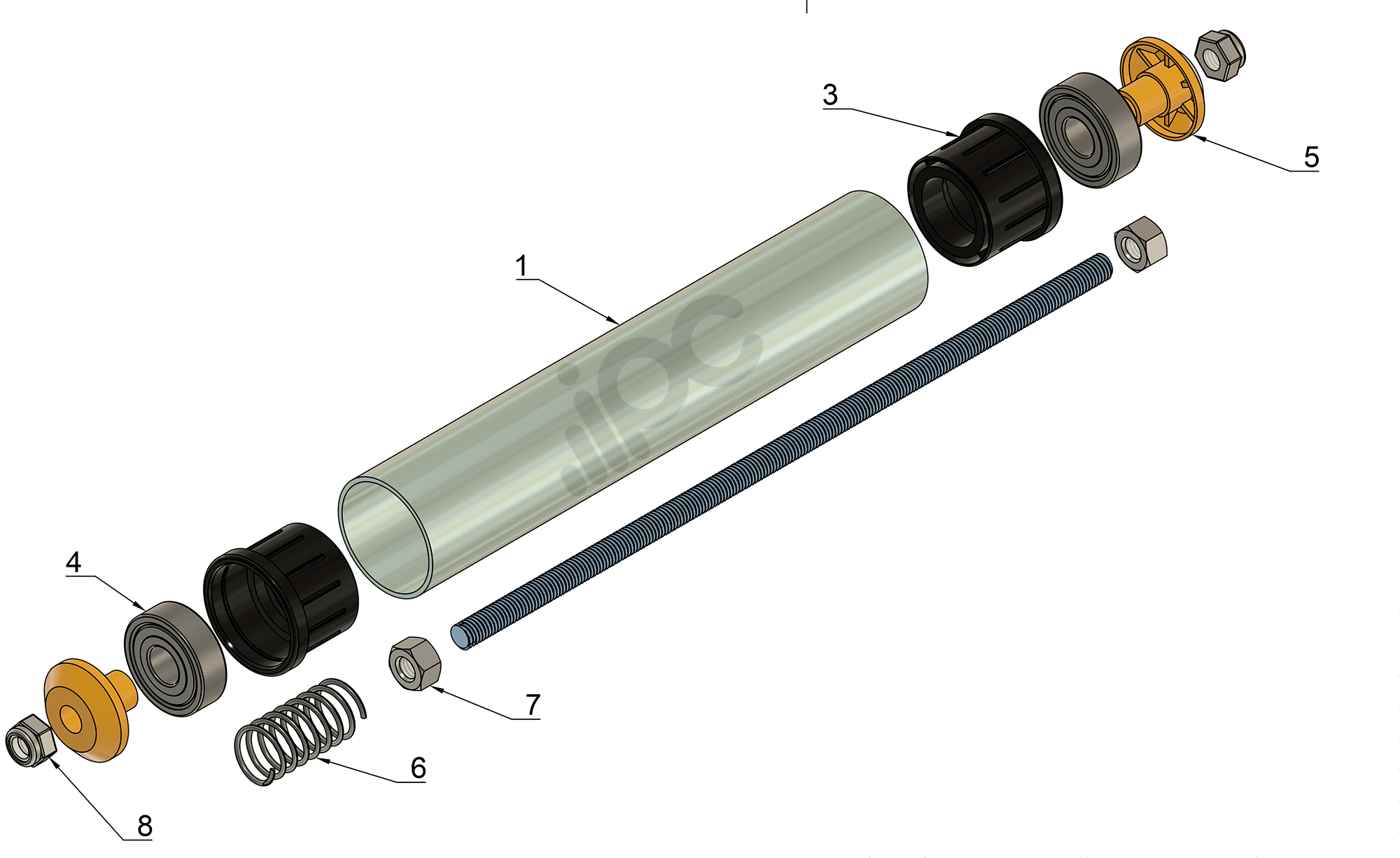 Informações adicionais sobre o rolete de Aço com diâmetro de 38,1 milimetros