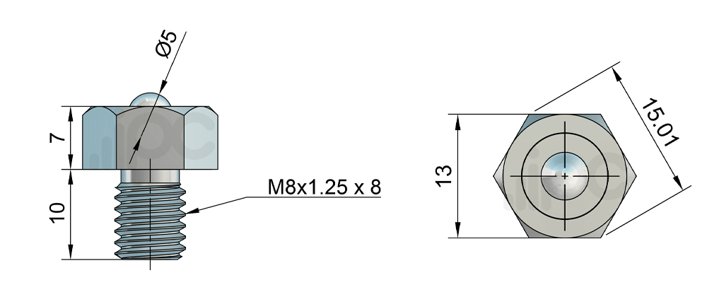 Desenho tecnico da esfera transferidora 430