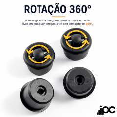Rodízio 360° FlexiMove – Capacidade de 15 kgf