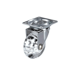 Rodizio Giratório - Com Placa - Roda de Gel Silicone Transparente - Diâmetro 50 mm - Capacidade 30 kgf Rodizio Giratório - Com Placa - Roda de Gel Silicone Transparente - Diâmetro 50 mm - Capacidade 30 kgf