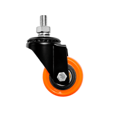 Rodizio Giratório - Com Rosca - Roda de PVC - Diâmetro de 2 Polegadas - Capacidade de 50 kgf