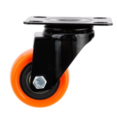Rodizio Giratório - Com Placa - Roda de PVC - Diâmetro de 50 mm - Capacidade de 50 kg
