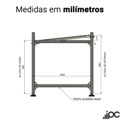 Esteira Flow Rack - Comprimento 1,00 metro - Capacidade 50 Kgf