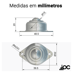 Esfera 431 - Aço Cromo - para 20 Kgf