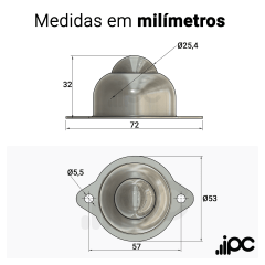 Esfera 441 - Aço Cromo - para 50 Kgf