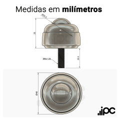 Esfera 442 - Aço Cromo - para 120 Kgf