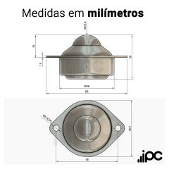 Esfera 443 - Aço Cromo - para 50 Kgf