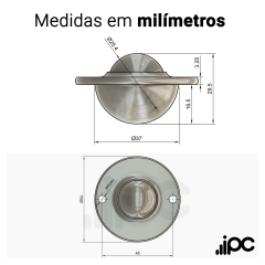 Esfera 444 - Aço Cromo - para 35 Kgf
