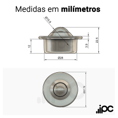 Esfera 446 - Aço Cromo - para 20 Kgf