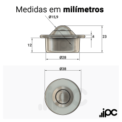Esfera 446 - Aço - para 20 Kgf