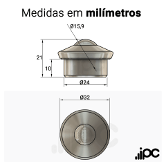 Esfera 447 - Aço - para 35 Kgf