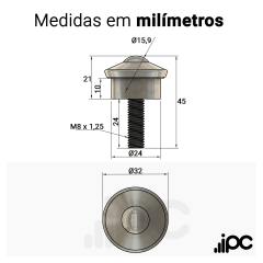 Esfera 448 - Aço - para 35 Kgf