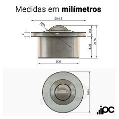 Esfera 453 - Aço Cromo - para 200 Kgf
