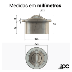 Esfera 453 - Aço Cromo - para 200 Kgf