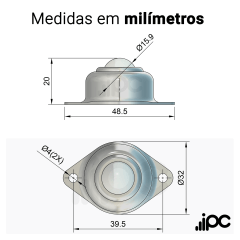 Esfera 431 - Nylon - para 10 Kgf