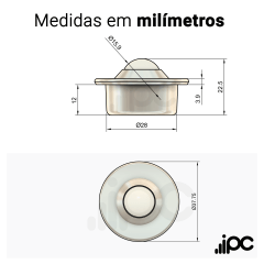 Esfera 446 - Nylon - para 12 Kgf
