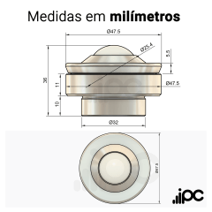 Esfera 450 - Nylon - para 45 Kgf