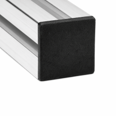 Kit com 10 tampas de acabamento para perfil estrutural - Perfil 30 x 30 - Centro 7 mm