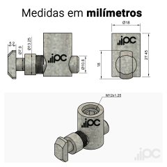 Conector Fresado Vertical - Perfil Base 40