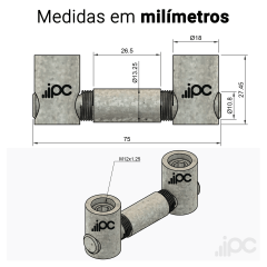 Conector Prolongador - Perfil Base 40