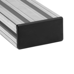 Kit com 10 tampas de acabamento para perfil estrutural - Perfil 40 x 80 - Centro 14 mm