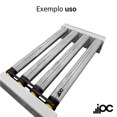 Rolete de Aço acionado - Poly Vee - Diâmetro de 50,8 mm - Comprimento útil de 1.000 mm
