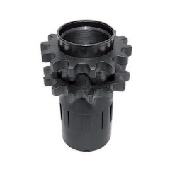 Rolete de Aço com Engrenagem Dupla - Diâmetro de 50,8 mm - Comprimento útil de 650 mm