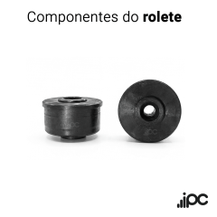 Rolete de Aço Inox com Bucha Seca - Diâmetro 50,8 mm - Comprimento Útil 400 mm