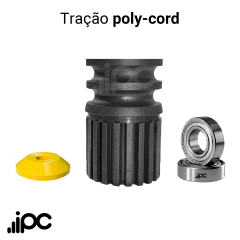 Rolete de PVC - Poly Cord - 2 Canais - Diâmetro de 50,8 mm - Comprimento útil de 100 mm