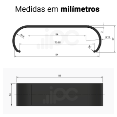 Freio em ABS para Trilho Roletado Flow Rack