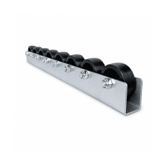 Trilho Roletado para 200 Kg - Rodizio de Nylon - 1,00 metro