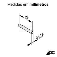 Pinos de Reposição para Trilho Roletado Flow Rack - 33 Peças